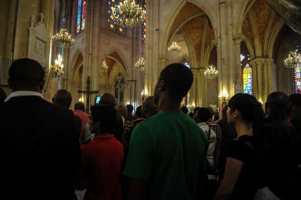 Many Africans attend Mass at the Sacred Heart Cathedral in Guangzhou