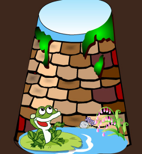 成语故事: 坐井观天 Look at the sky from the bottom of a well