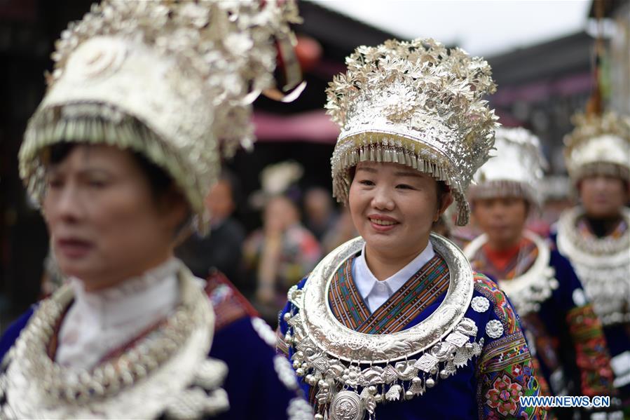 CHINA-GUIZHOU-DANZHAI-TRADITIONAL COSTUME-TOURISM (CN)